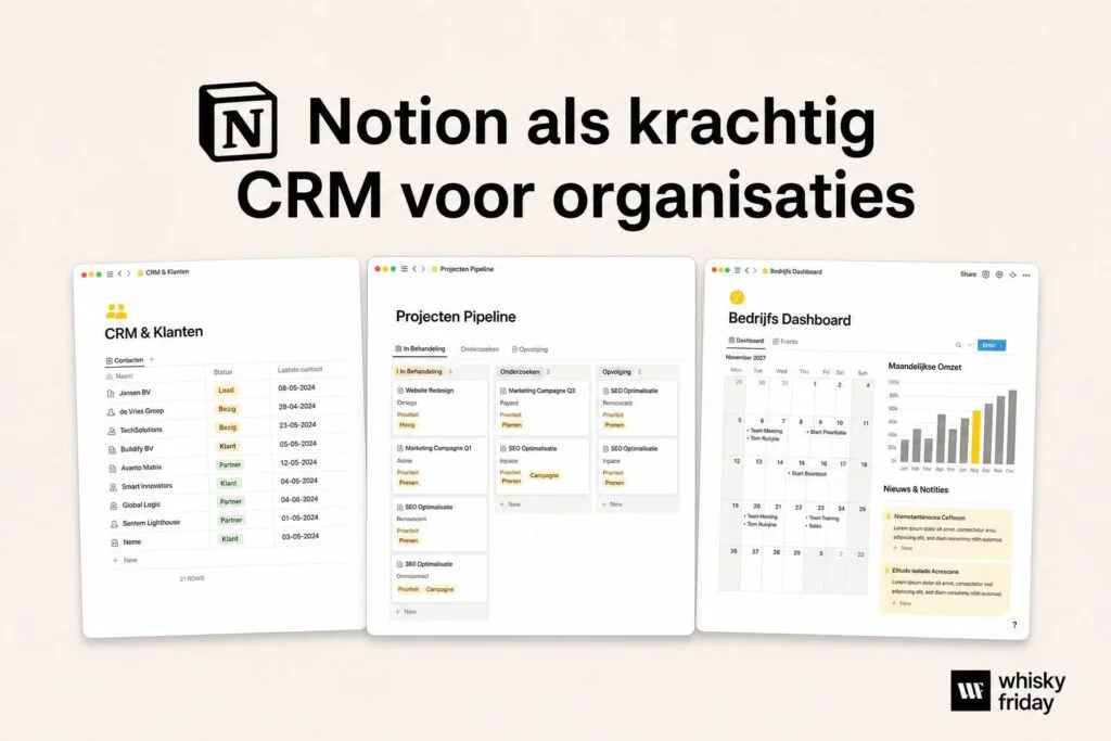 notion maatwerk voor mkb Whisky friday